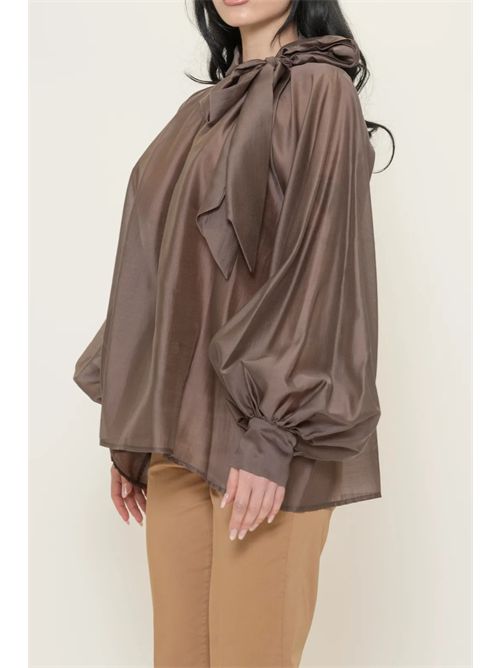 Blusa con fiocco VICOLO | TD0317/MORO